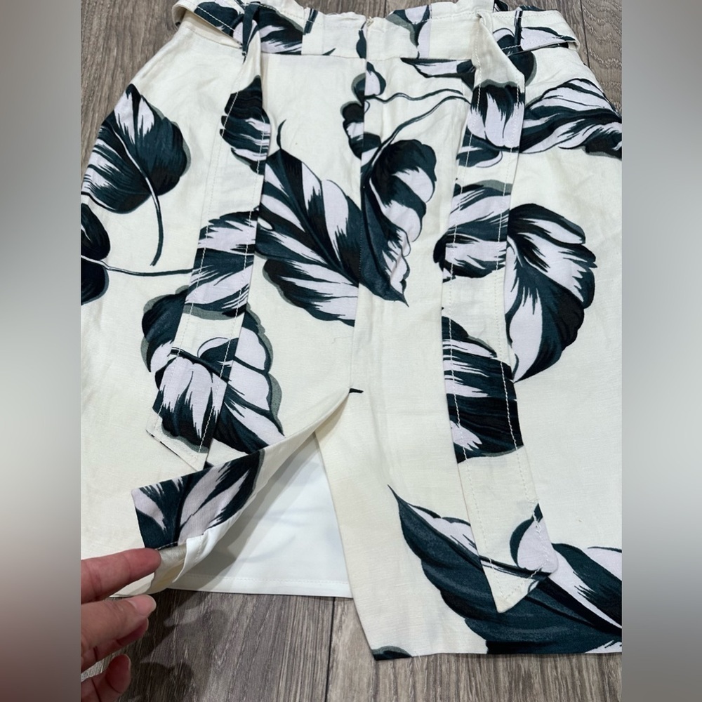 🍃 Ann Taylor Leaves Tie Waist Linen Pencil Skirt - Size 6🍃 - Picture 8 of 15